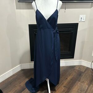 Show Me Your Mumu Mariah Wrap Dress navy small